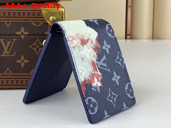 Louis Vuitton Slender Wallet in Monogram Bleach Coated Canvas Replica