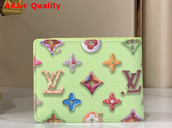 Louis Vuitton Slender Wallet in Pistache Monogram Donuts Coated Canvas Replica