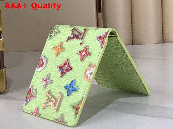Louis Vuitton Slender Wallet in Pistache Monogram Donuts Coated Canvas Replica