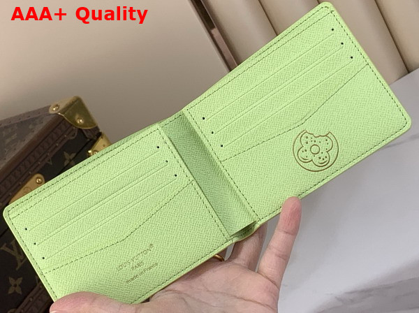 Louis Vuitton Slender Wallet in Pistache Monogram Donuts Coated Canvas Replica
