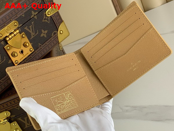 Louis Vuitton Slender Wallet in Sand Monogram Surfin Coated Canvas Replica