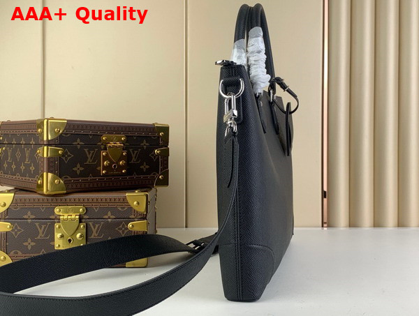 Louis Vuitton Slim Briefcase NV Black Taiga Cowhide Leather M30978 Replica