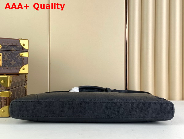 Louis Vuitton Slim Briefcase NV Black Taiga Cowhide Leather M30978 Replica