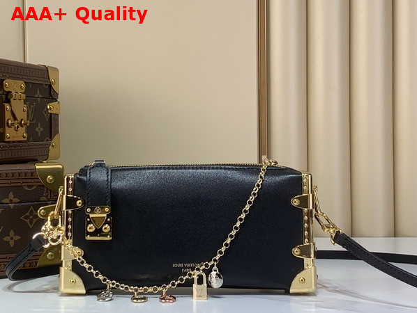 Louis Vuitton Slim Trunk in Black Calf Leather Embellished with Multiple Charms M28362 Replica