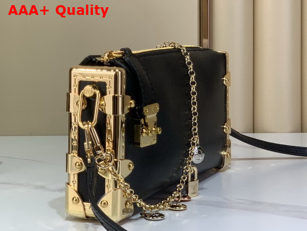 Louis Vuitton Slim Trunk in Black Calf Leather Embellished with Multiple Charms M28362 Replica