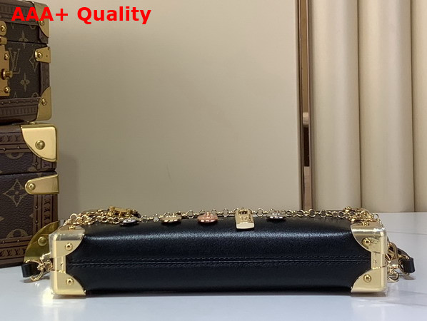 Louis Vuitton Slim Trunk in Black Calf Leather Embellished with Multiple Charms M28362 Replica