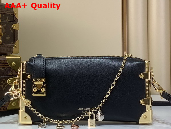 Louis Vuitton Slim Trunk in Black Calf Leather Embellished with Multiple Charms M28362 Replica