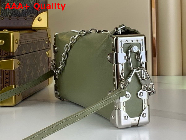 Louis Vuitton Slim Trunk in Khaki Calf Leather Replica