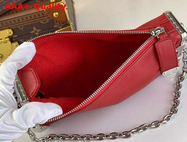 Louis Vuitton Slim Trunk in Red Calf Leather Replica