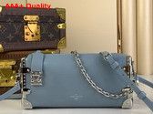 Louis Vuitton Slim Trunk in Washed Blue Calf Leather Replica