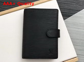 Louis Vuitton Small Ring Agenda Black Epi Leather Cover Replica