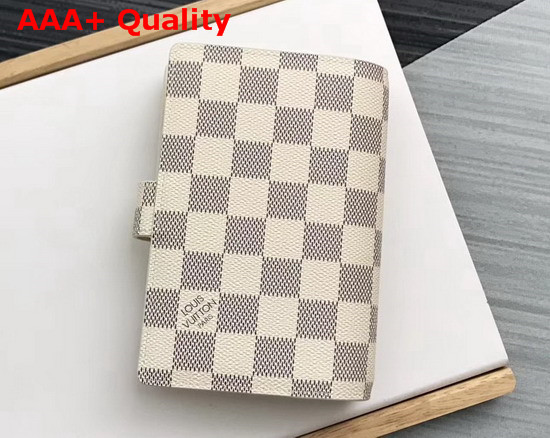 Louis Vuitton Small Ring Agenda Damier Azur Canvas Cover Replica