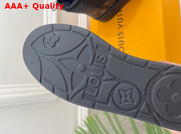 Louis Vuitton Snow Boot in Black Nylon and Monogram Canvas Replica