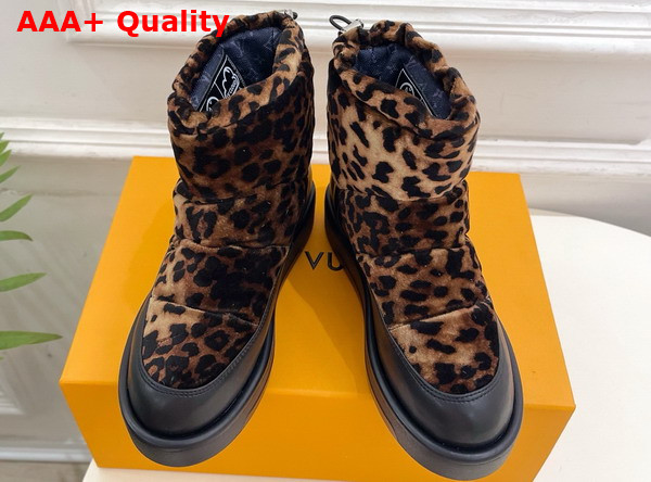 Louis Vuitton Snow Boot in Brown Leopard Print Fabric Replica