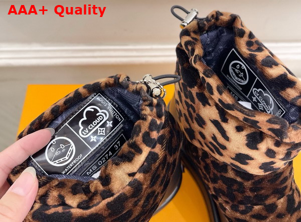 Louis Vuitton Snow Boot in Brown Leopard Print Fabric Replica