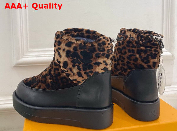 Louis Vuitton Snow Boot in Brown Leopard Print Fabric Replica