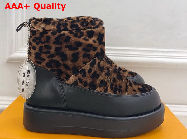 Louis Vuitton Snow Boot in Brown Leopard Print Fabric Replica