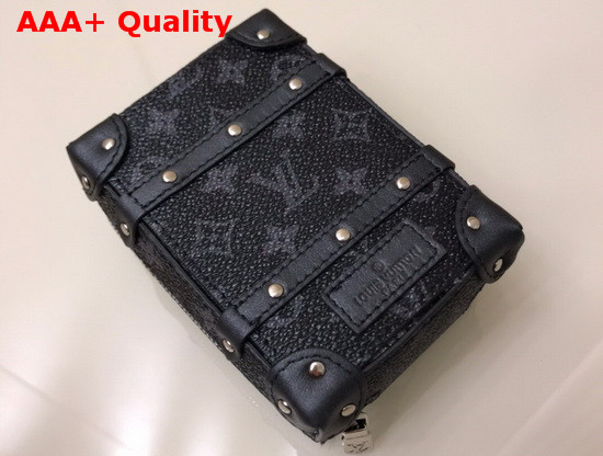 Louis Vuitton Soft Trunk Backpack Bag Charm and Key Holder Gris Monogram Eclipse Canvas M80221 Replica