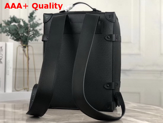 Louis Vuitton Soft Trunk Backpack PM Black Taiga Leather and Signed with the Rainbow X M30337 Replica