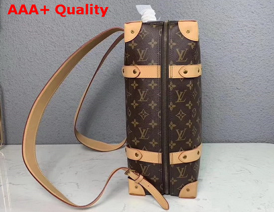 Louis Vuitton Soft Trunk Backpack in Monogram Canvas and Natural Cowhide Leather Replica