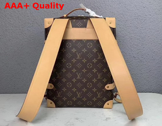 Louis Vuitton Soft Trunk Backpack in Monogram Canvas and Natural Cowhide Leather Replica