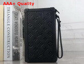 Louis Vuitton Soft Trunk Clutch in Black Taurillon Leather M68986 Replica