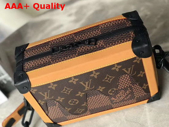 Louis Vuitton Soft Trunk Giant Damier Ebene Canvas and Natural Leather N40381 Replica