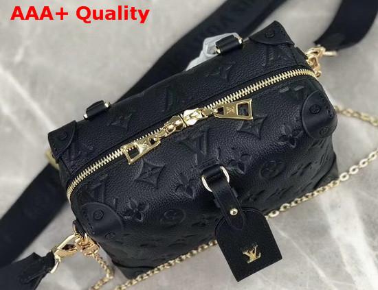 Louis Vuitton Soft Trunk Single Handle Bag in Black Monogram Empreinte Leather Replica