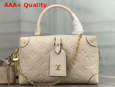 Louis Vuitton Soft Trunk Single Handle Bag in Cream Monogram Empreinte Leather Replica