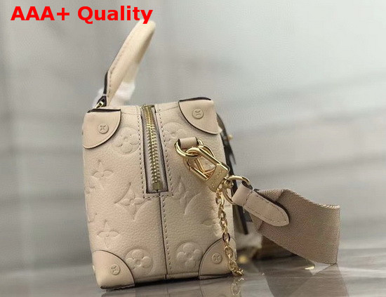 Louis Vuitton Soft Trunk Single Handle Bag in Cream Monogram Empreinte Leather Replica