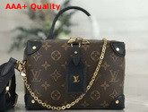 Louis Vuitton Soft Trunk Single Handle Bag in Monogram Canvas and Black Letaher Replica