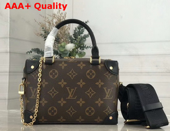 Louis Vuitton Soft Trunk Single Handle Bag in Monogram Canvas and Black Letaher Replica