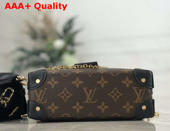 Louis Vuitton Soft Trunk Single Handle Bag in Monogram Canvas and Black Letaher Replica