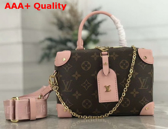 Louis Vuitton Soft Trunk Single Handle Bag in Monogram Canvas and Pink Letaher Replica