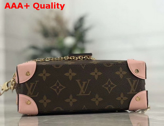 Louis Vuitton Soft Trunk Single Handle Bag in Monogram Canvas and Pink Letaher Replica