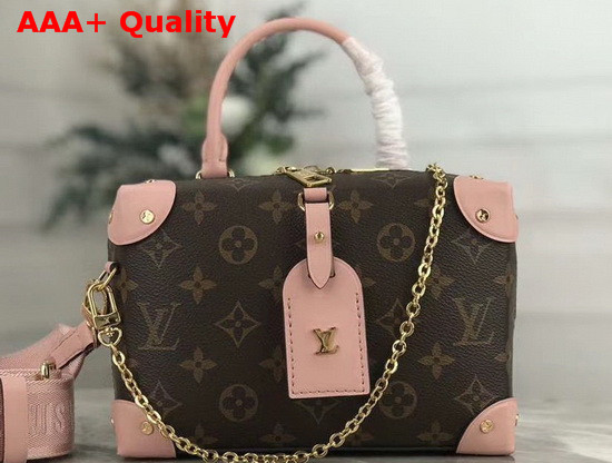 Louis Vuitton Soft Trunk Single Handle Bag in Monogram Canvas and Pink Letaher Replica