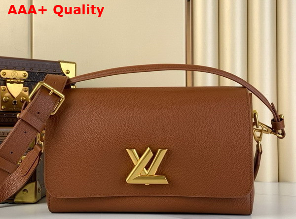 Louis Vuitton Soft Twist Handbag in Cognac Calfskin M24640 Replica