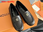Louis Vuitton Soho Flat Loafer in Black Lambskin 1ACZN2 Replica