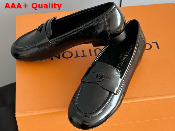 Louis Vuitton Soho Flat Loafer in Black Naplak Leather 1ACZQM Replica
