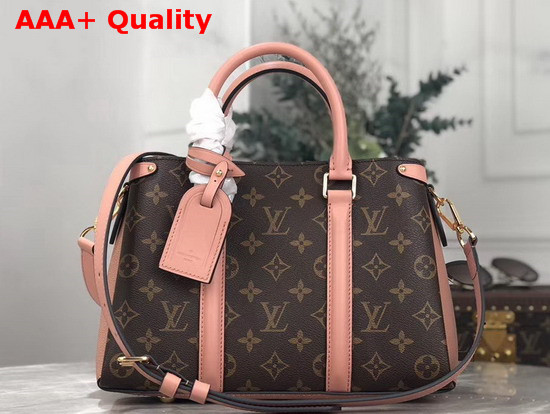 Louis Vuitton Soufflot BB in Monogram Canvas and Pink Calf Leather Trim Replica