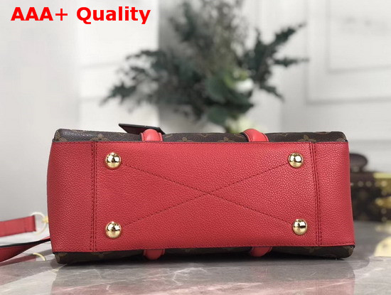 Louis Vuitton Soufflot BB in Monogram Canvas and Red Calf Leather Trim Replica