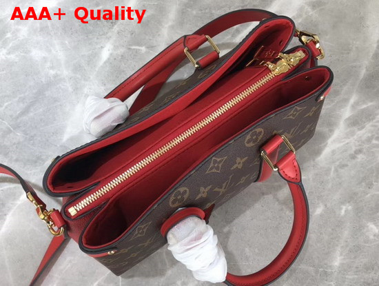 Louis Vuitton Soufflot BB in Monogram Canvas and Red Calf Leather Trim Replica