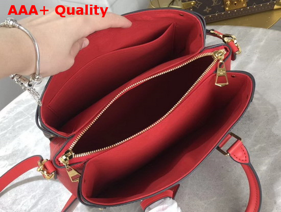 Louis Vuitton Soufflot BB in Monogram Canvas and Red Calf Leather Trim Replica