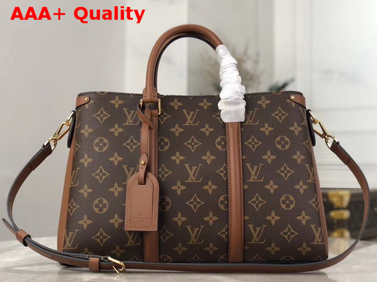 Louis Vuitton Soufflot MM Caramel Monogram Canvas and Colored Leather M44903 Replica