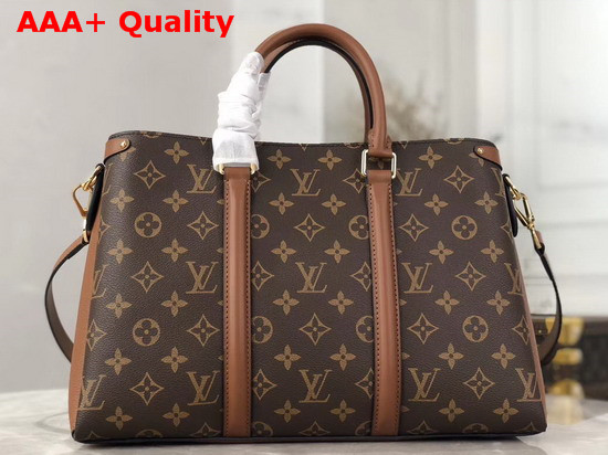 Louis Vuitton Soufflot MM Caramel Monogram Canvas and Colored Leather M44903 Replica