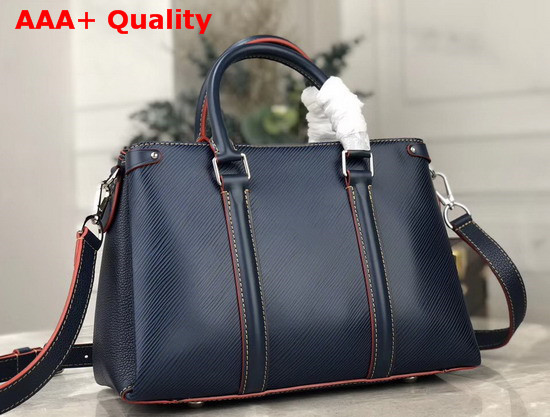 Louis Vuitton Soufflot MM Indigo Coquelicot Epi Leather M55612 Replica