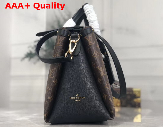 Louis Vuitton Soufflot MM Monogram Coated Canvas and Black Leather Trim Replica