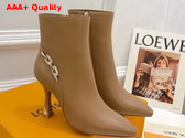 Louis Vuitton Sparkle Ankle Boot in Beige Lamb Leather Replica