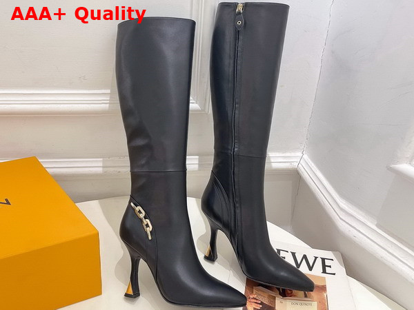 Louis Vuitton Sparkle High Boot in Black Calf Leather 1ACAMT Replica