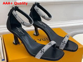 Louis Vuitton Sparkle Sandal in Black Suede Baby Goat Leather and Strass Replica
